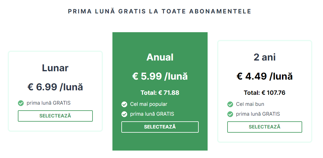 Abonament pt România